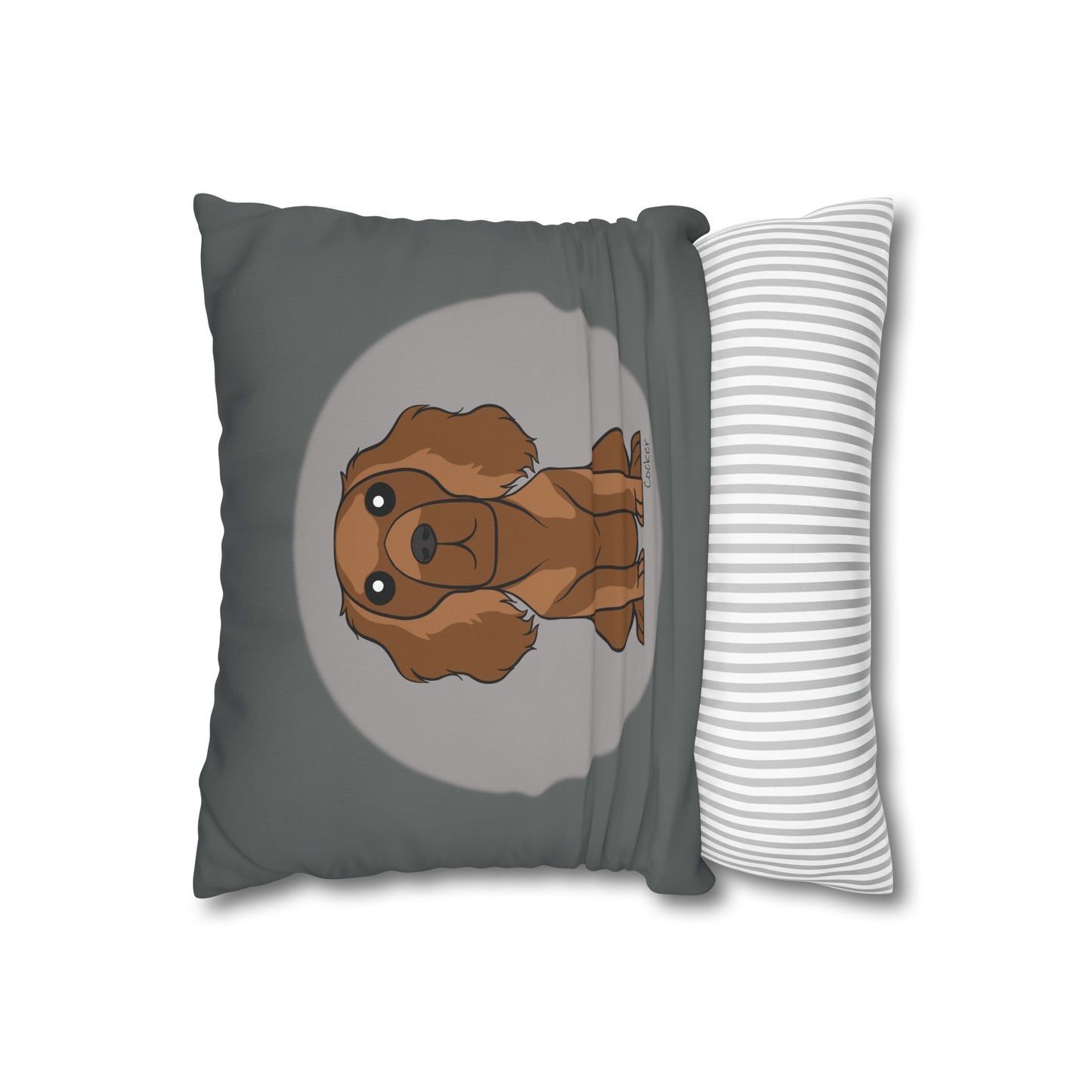 Cocker Spaniel - Square Poly Canvas Pillowcase