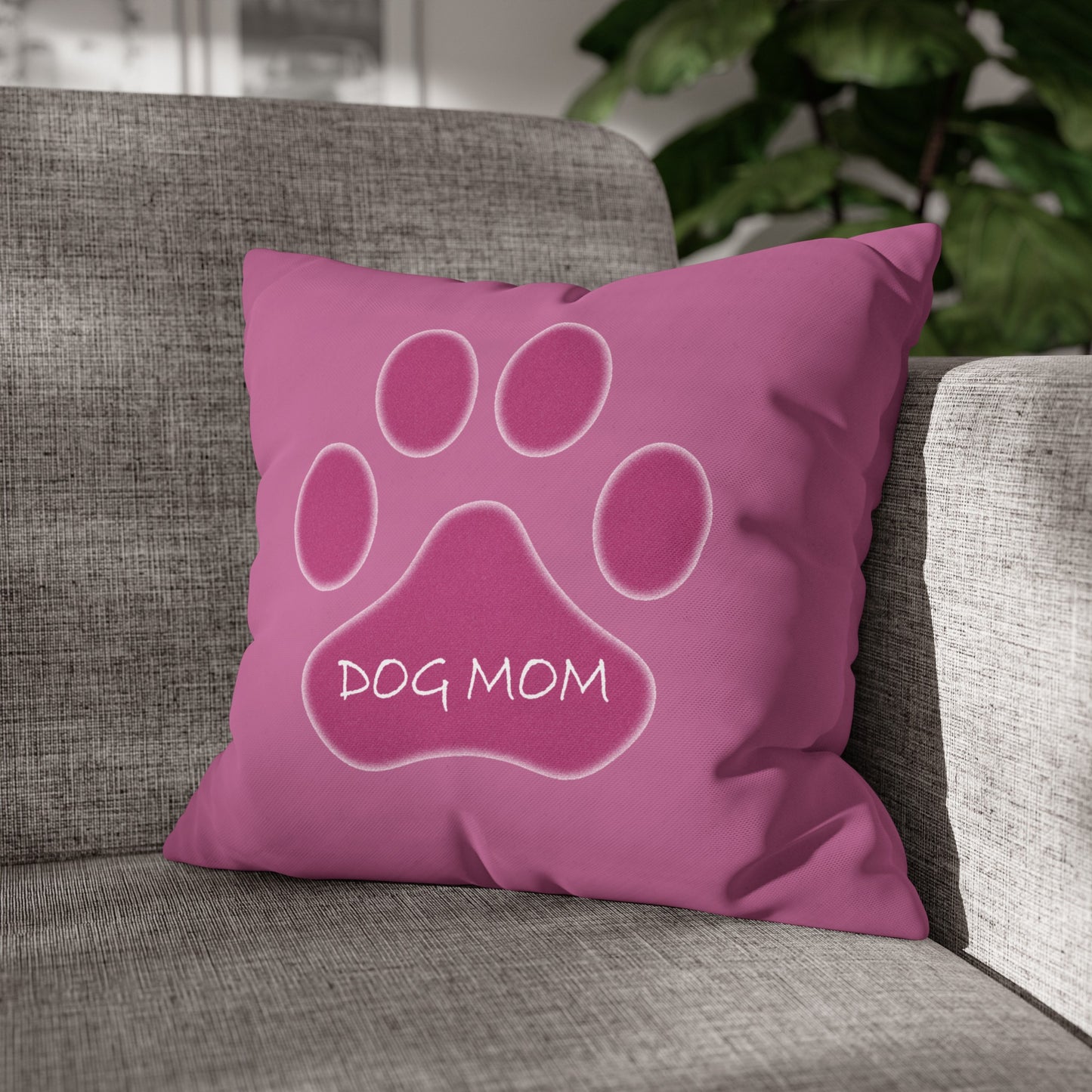 Dog Mom - Square Poly Canvas Pillowcase