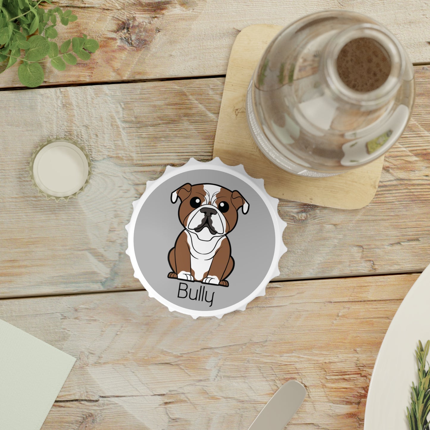 Bulldog - Fridge Magnet & Bottle Opener