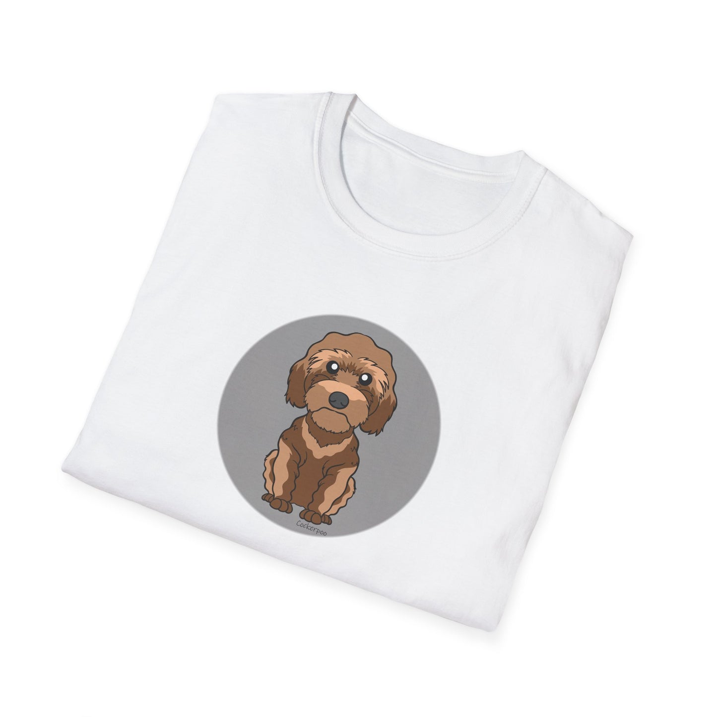 Cockerpoo (Grey) - Unisex Softstyle T-Shirt