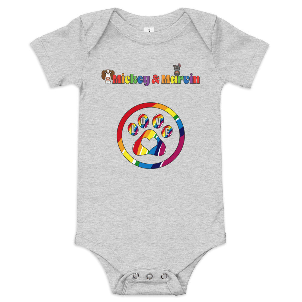Mickey & Marvin 'Love' Baby short sleeve one piece