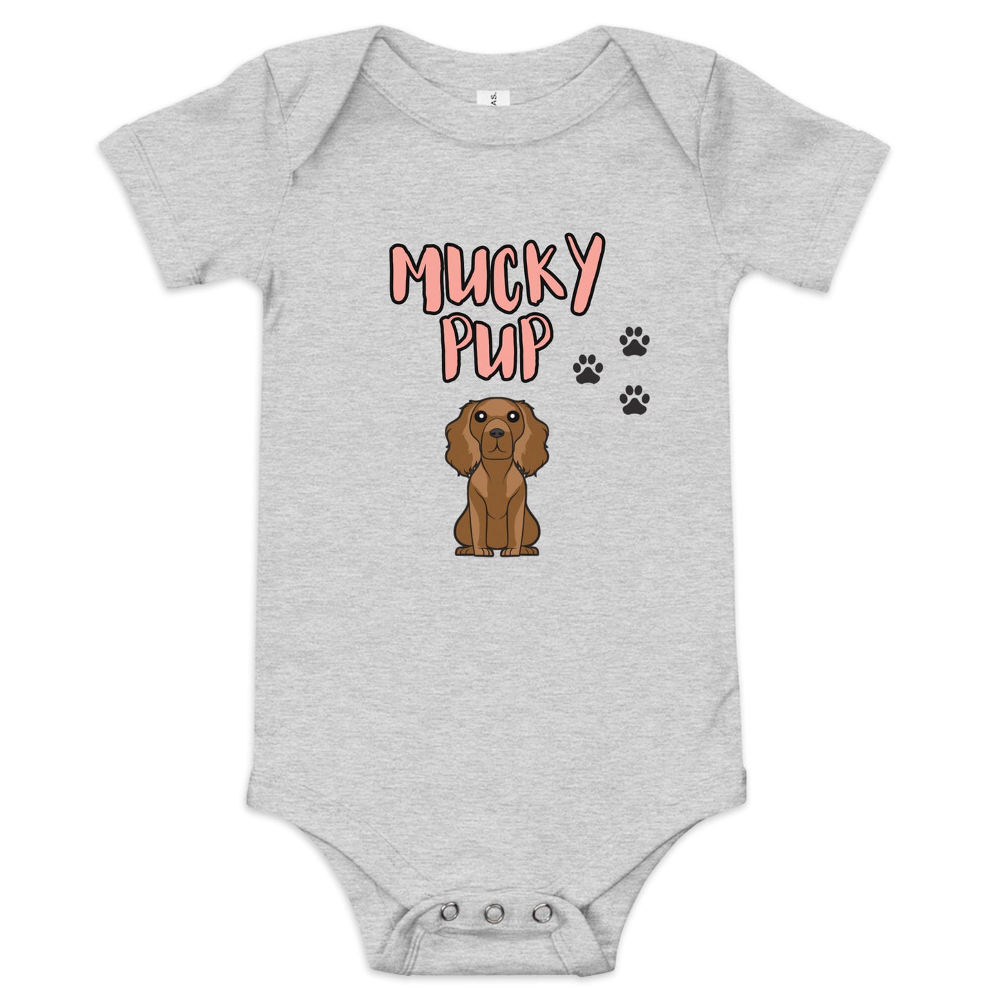 Cocker Spaniel-Mucky Pup-Baby short sleeve one piece