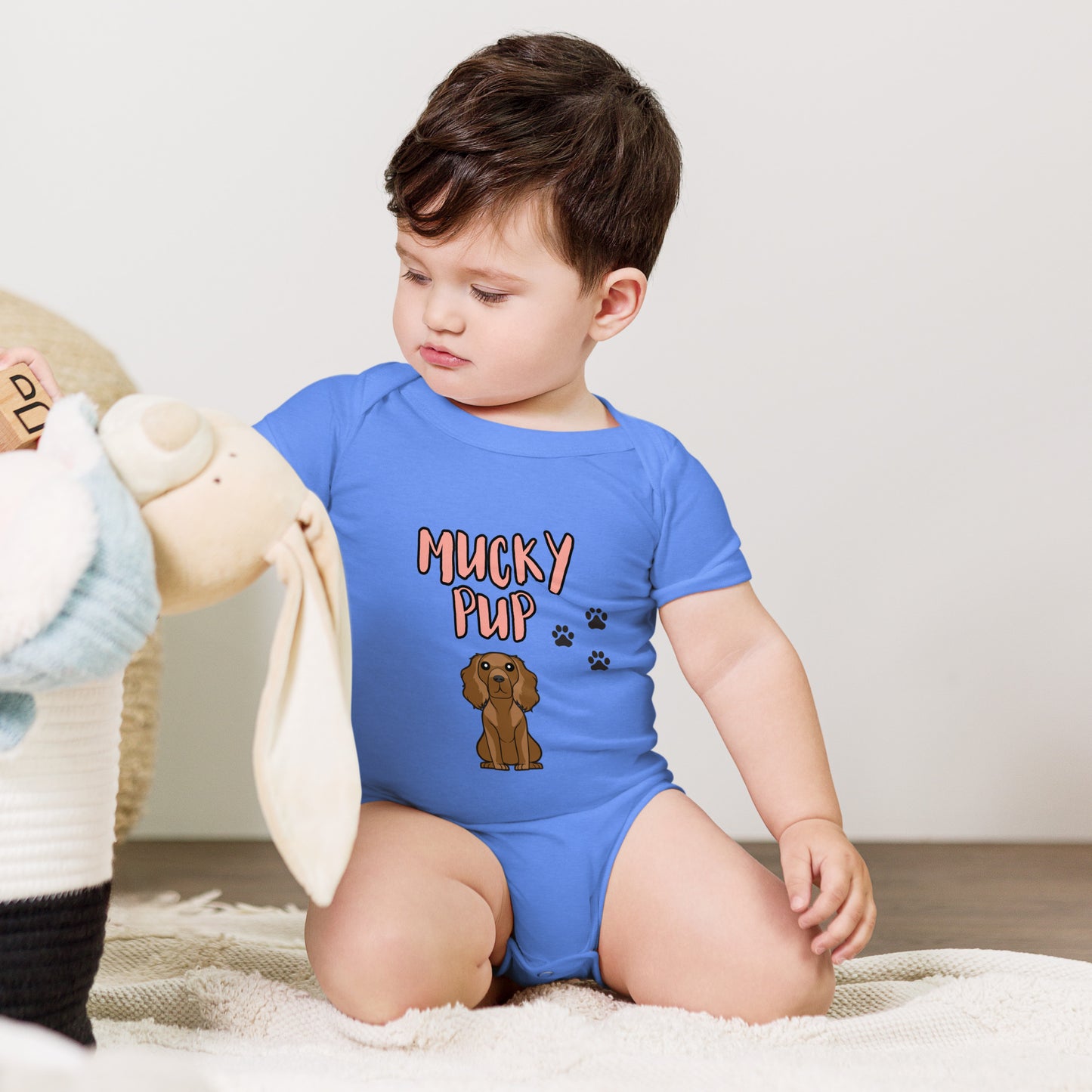 Cocker Spaniel-Mucky Pup-Baby short sleeve one piece