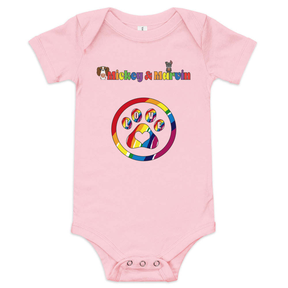 Mickey & Marvin 'Love' Baby short sleeve one piece