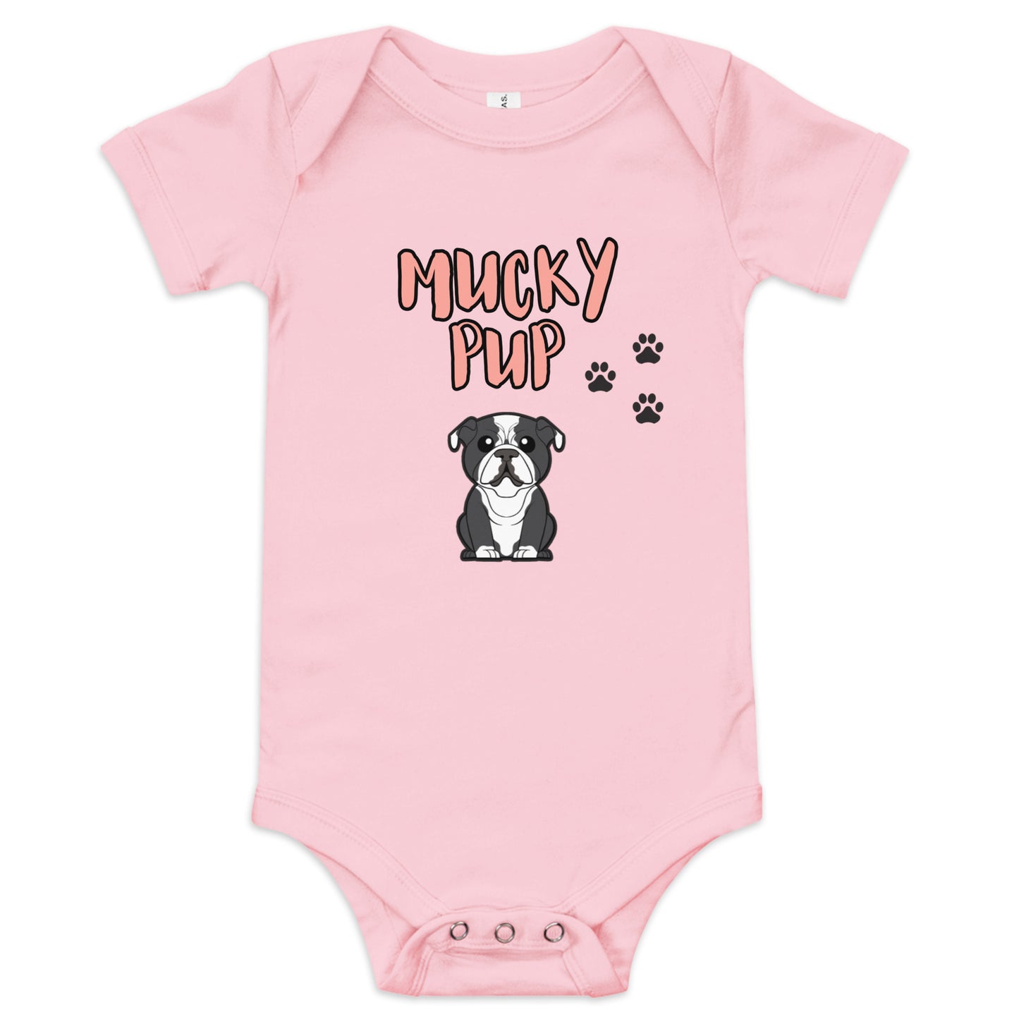 Bulldog-Mucky Pup-Baby short sleeve one piece