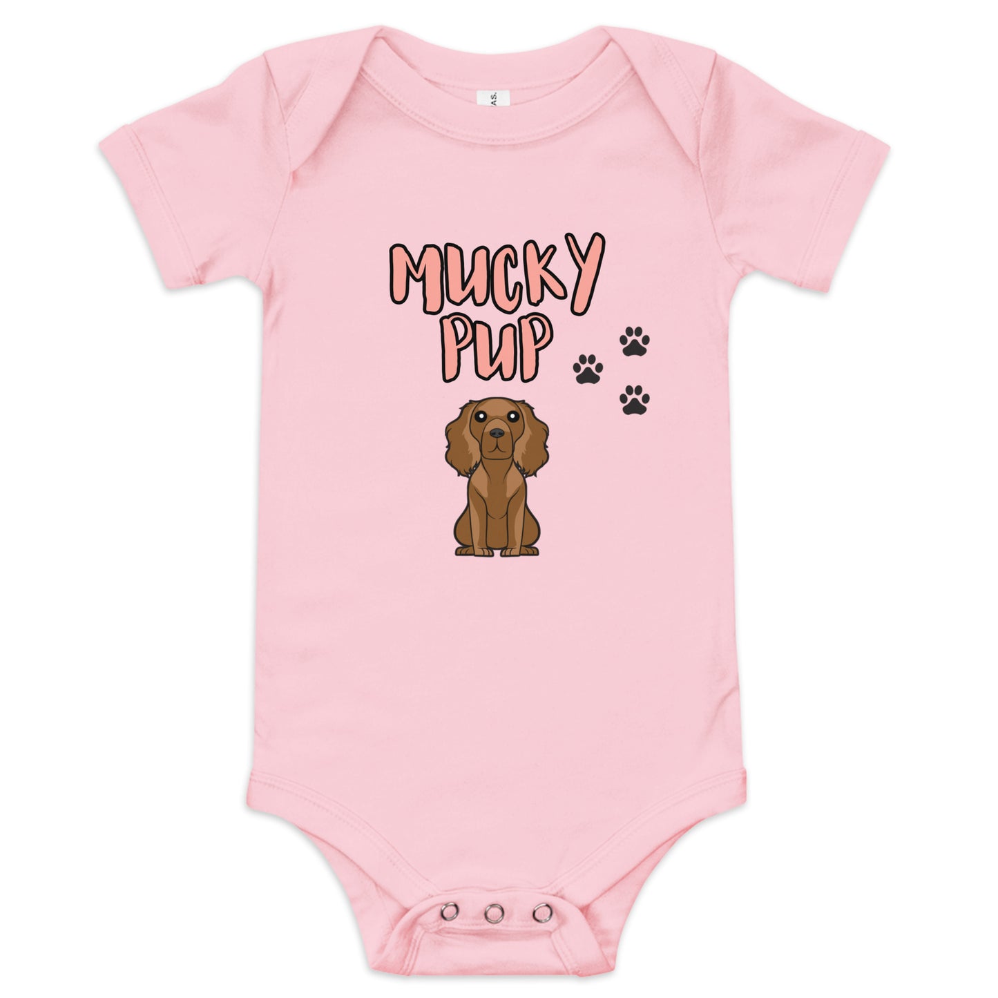 Cocker Spaniel-Mucky Pup-Baby short sleeve one piece