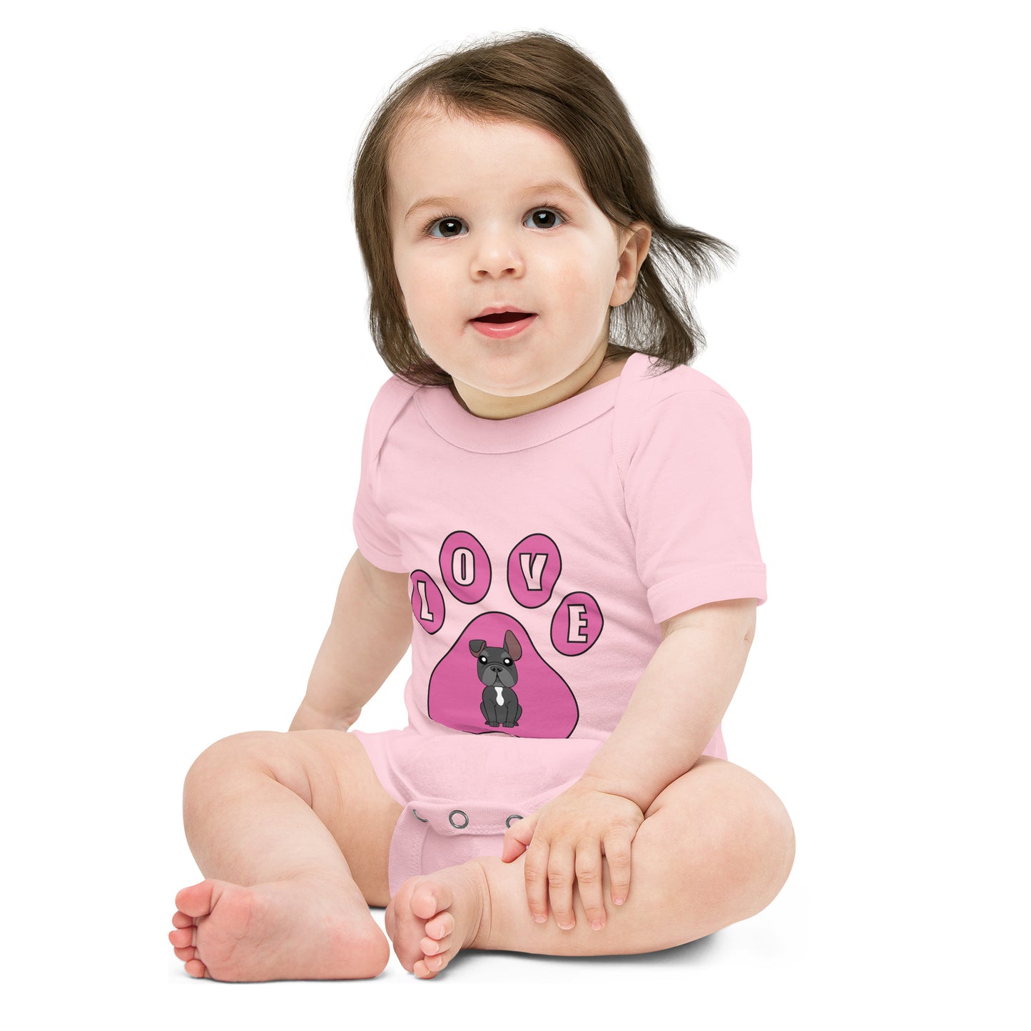 Frenchie-Love-Baby short sleeve one piece