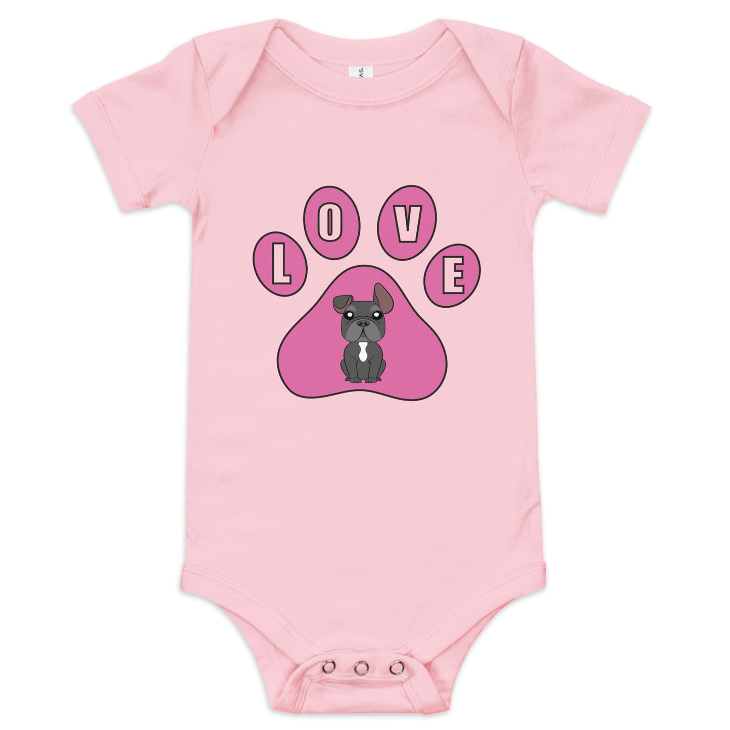 Frenchie-Love-Baby short sleeve one piece