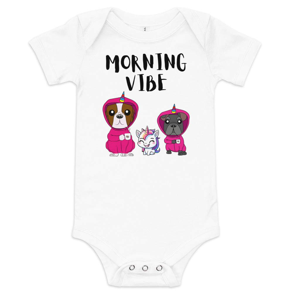 Mickey & Marvin 'Morning Vibe' Baby short sleeve one piece