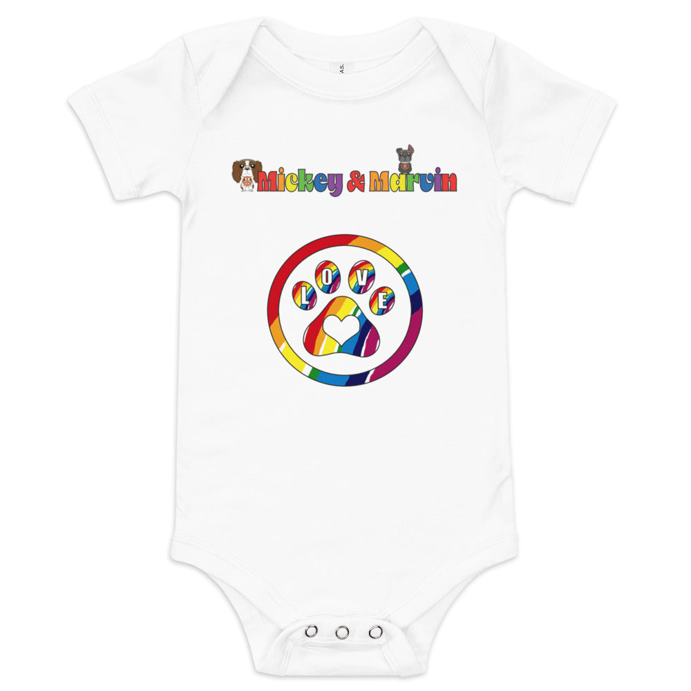 Mickey & Marvin 'Love' Baby short sleeve one piece