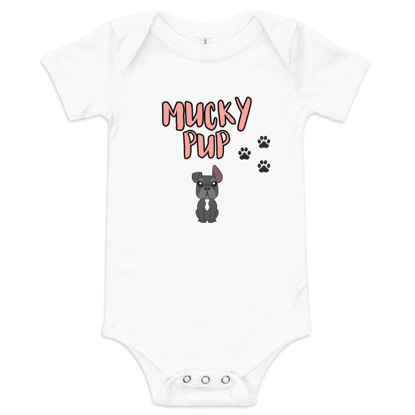 Frenchie-MuckyPup-Baby short sleeve one piece