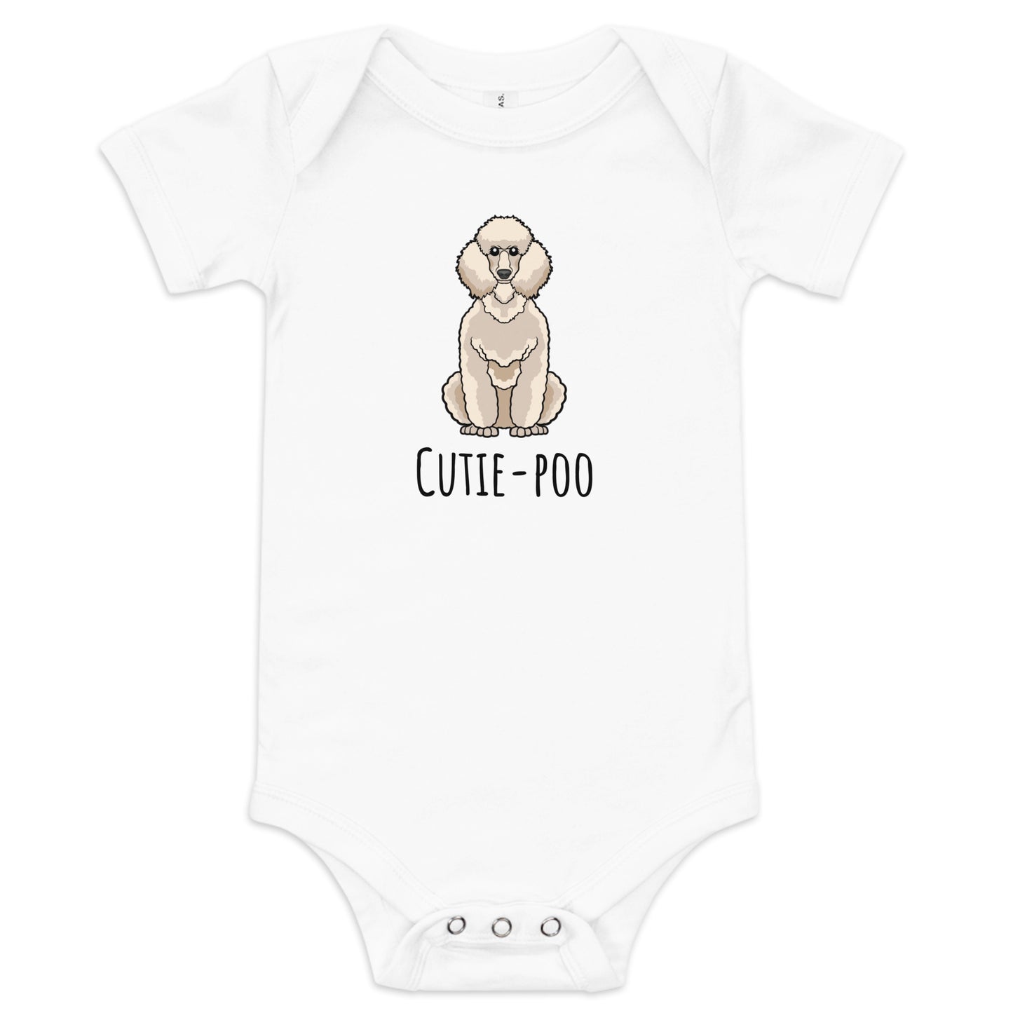 Poodle-Cutie-poo-Baby short sleeve one piece