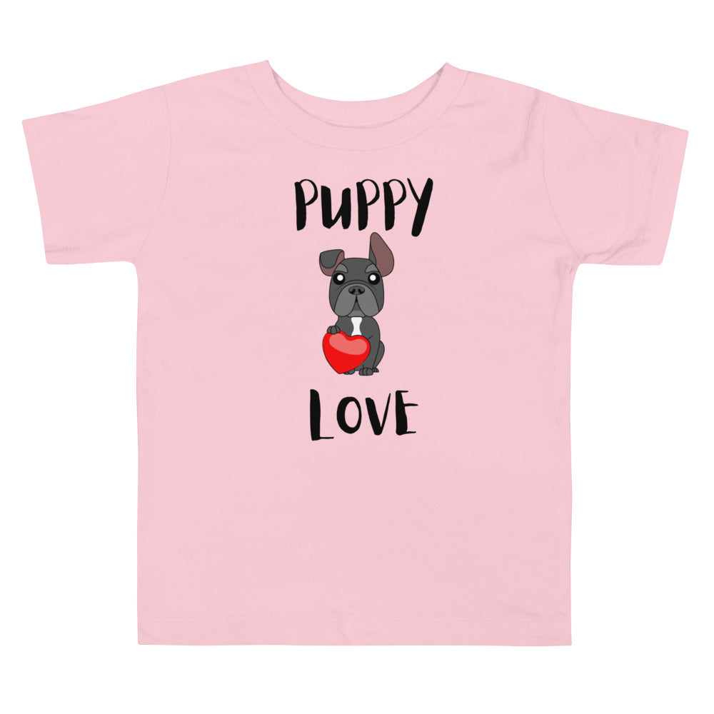 Frenchie 'Puppy Love' Toddler Short Sleeve Tee