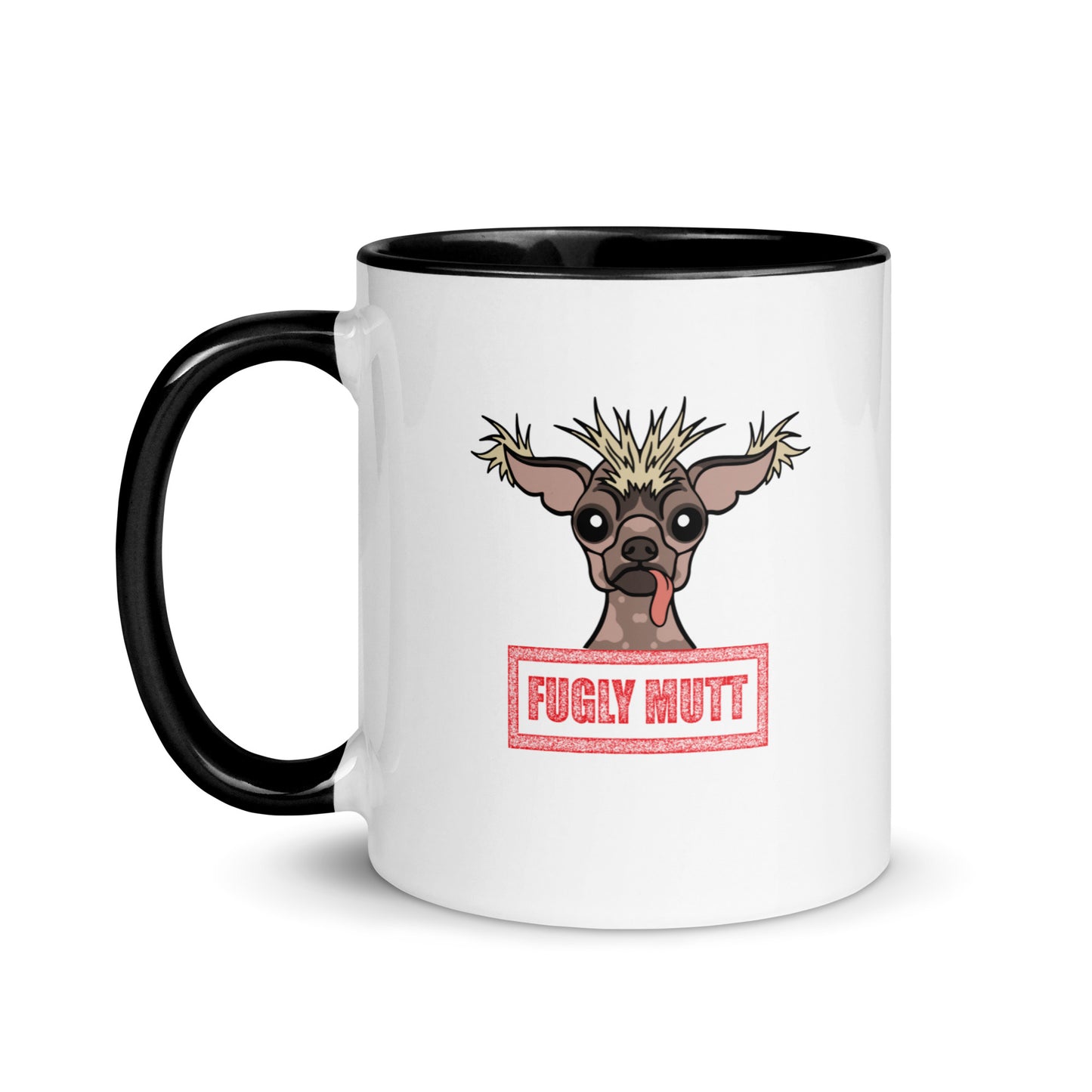 Fugly Mutt 'Sh!t Happens' - Mug with Color Inside