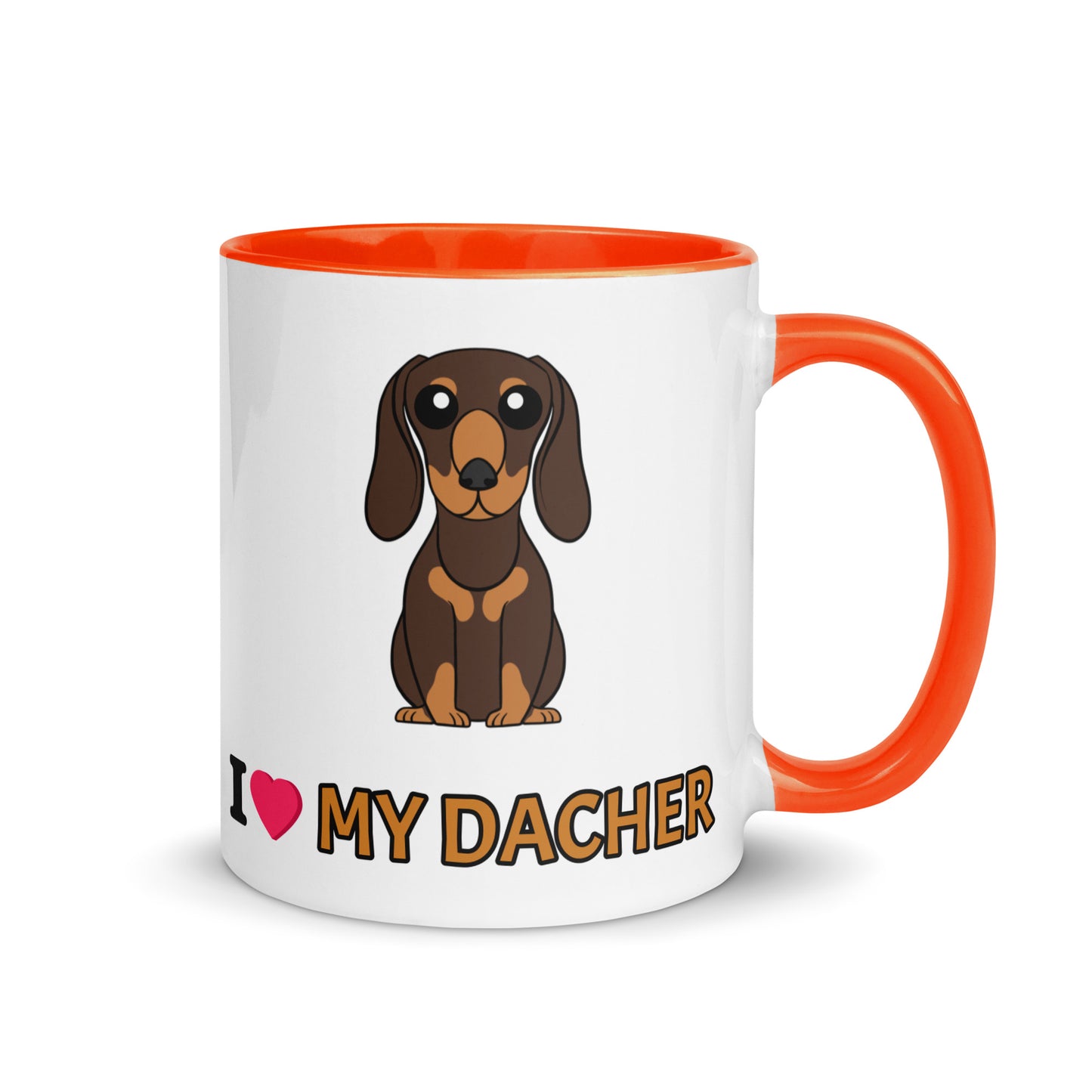 I Love My Dacher Mug with Color Inside