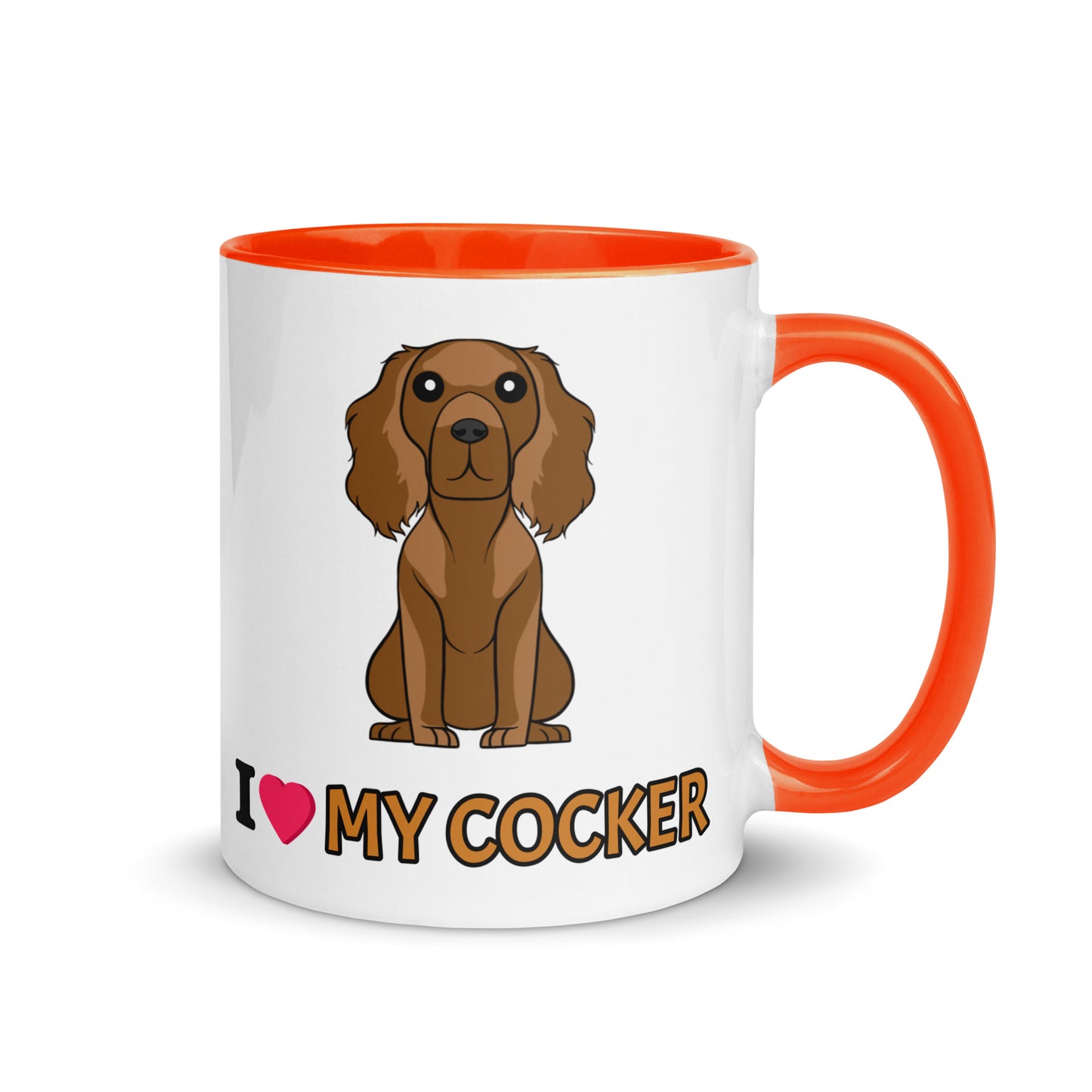 I Love My Cocker Mug with Color Inside