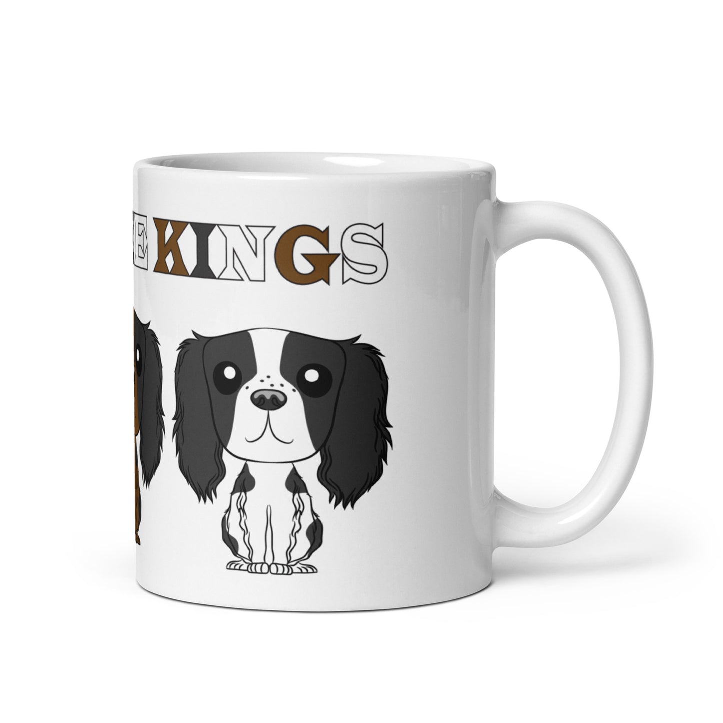 King Cav 'Three Kings' White glossy mug