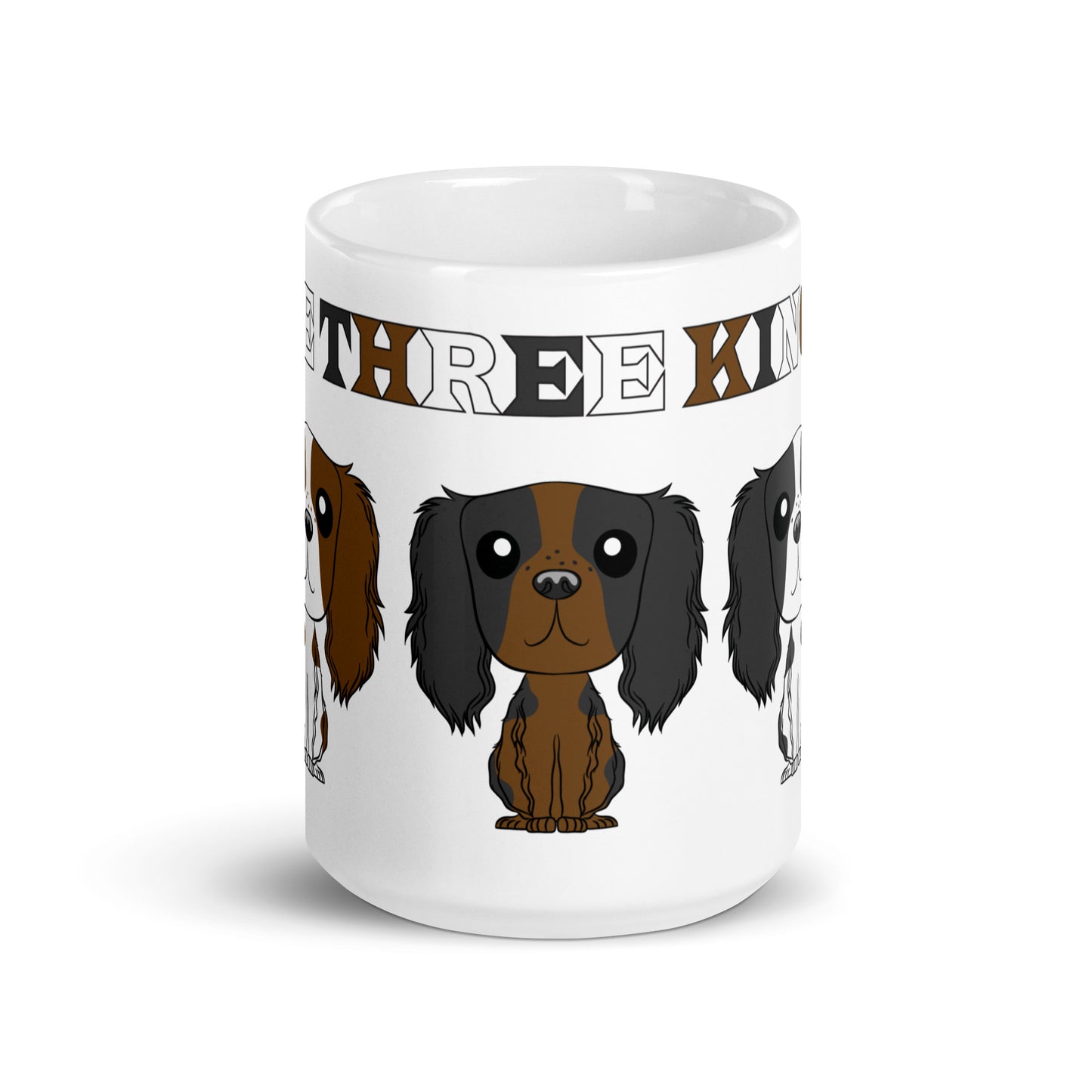 King Cav 'Three Kings' White glossy mug