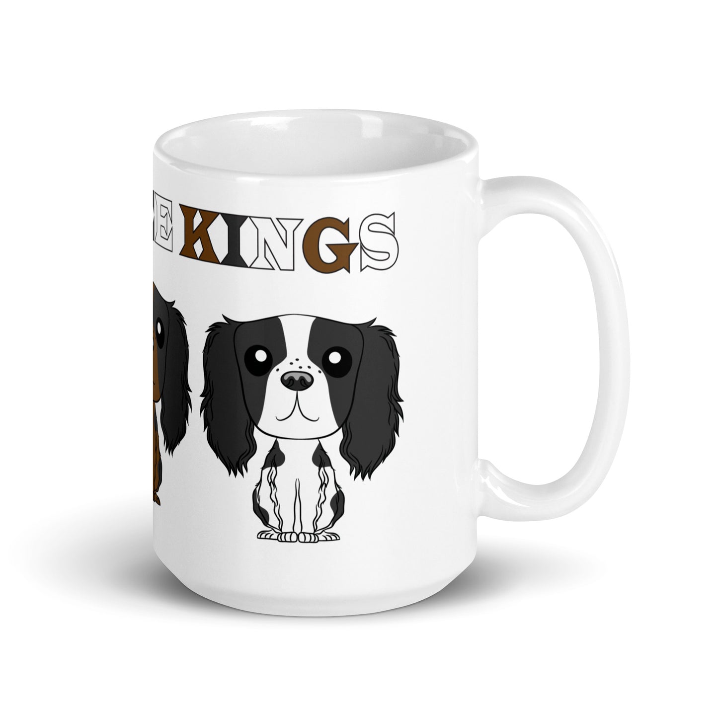 King Cav 'Three Kings' White glossy mug