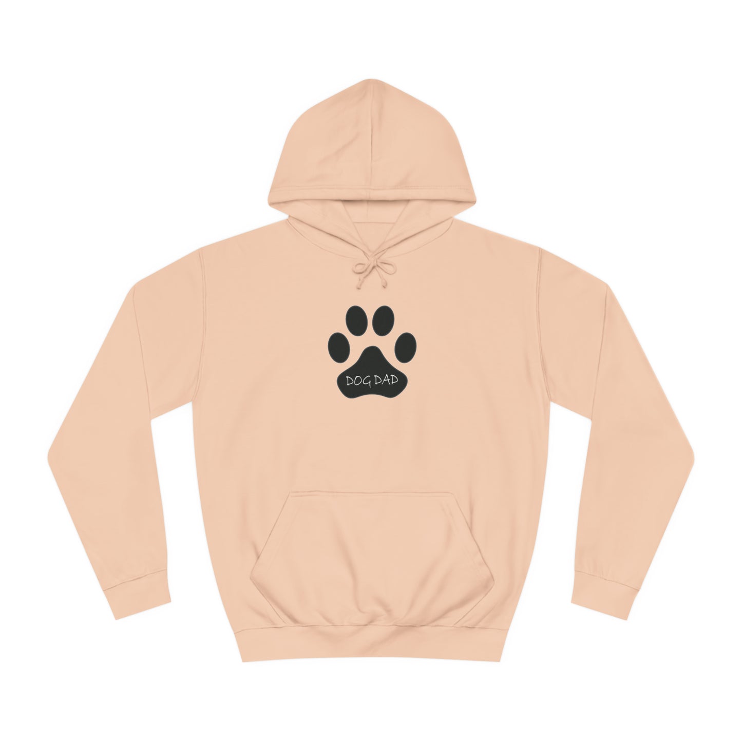 Dog Dad - Black Paw - Mens College Hoodie