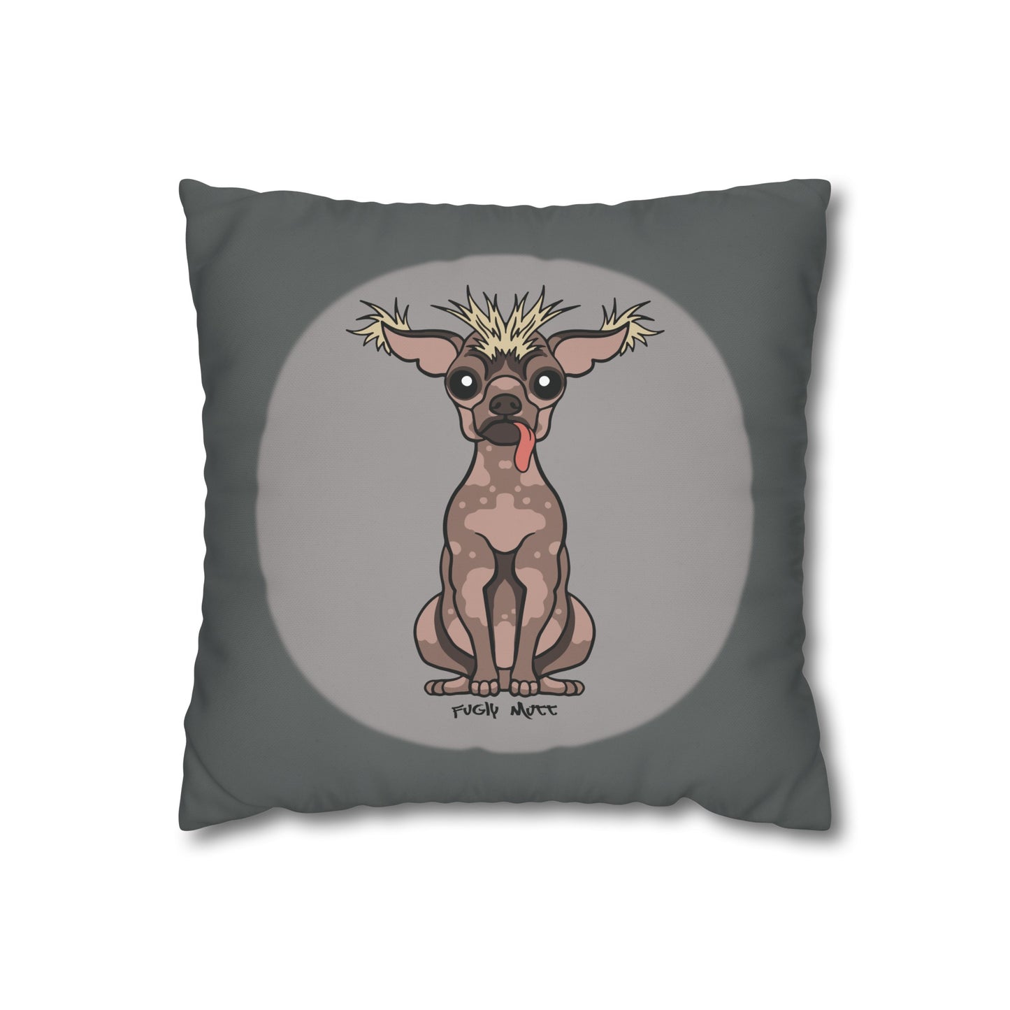 Fugly Mutt - Square Poly Canvas Pillowcase