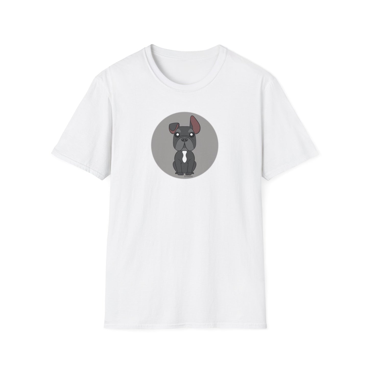 French Bulldog (Grey) - Unisex Softstyle T-Shirt