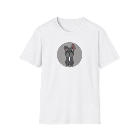 French Bulldog (Grey) - Unisex Softstyle T-Shirt