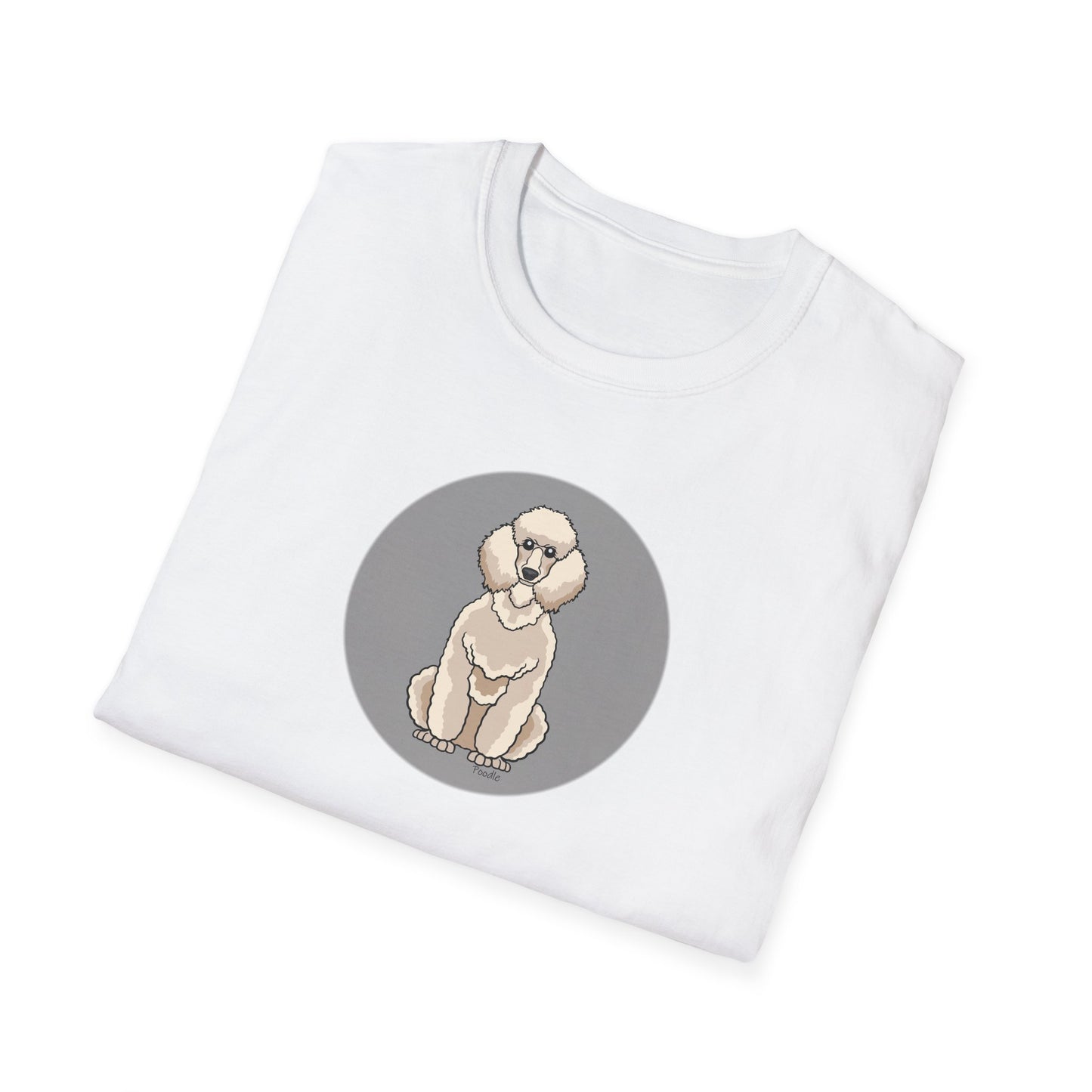 Poodle (Grey) - Unisex Softstyle T-Shirt