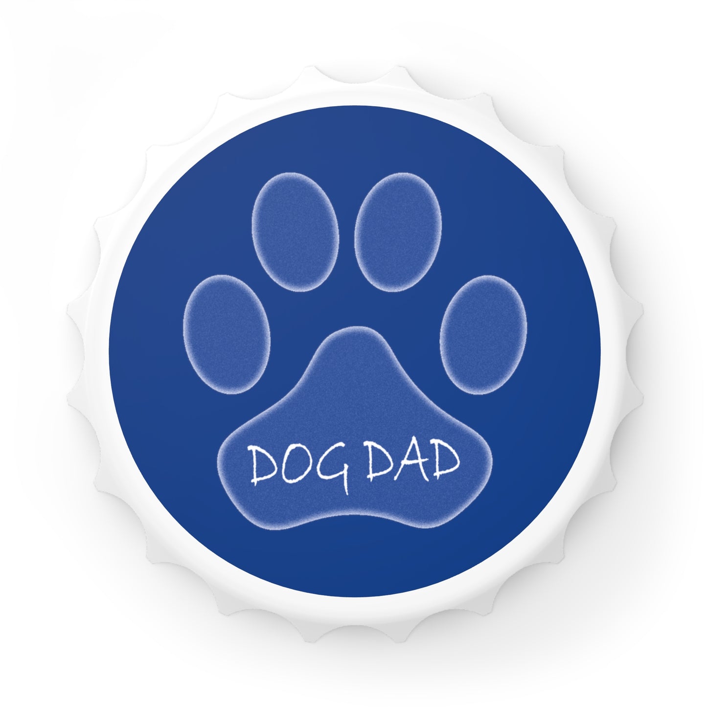 Dog Dad (Blue)  - Fridge Magnet & Bottle Opener