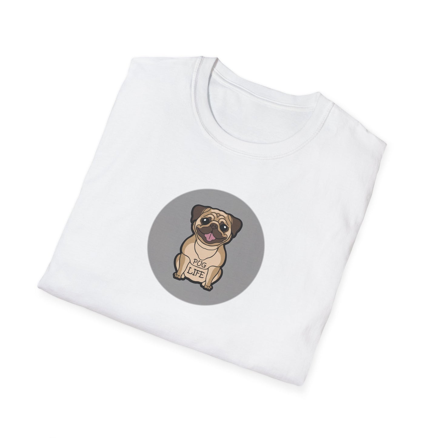 Pug Life (Grey) - Unisex Softstyle T-Shirt