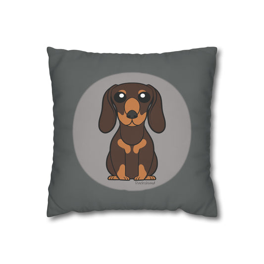 Dachshund - Square Poly Canvas Pillowcase