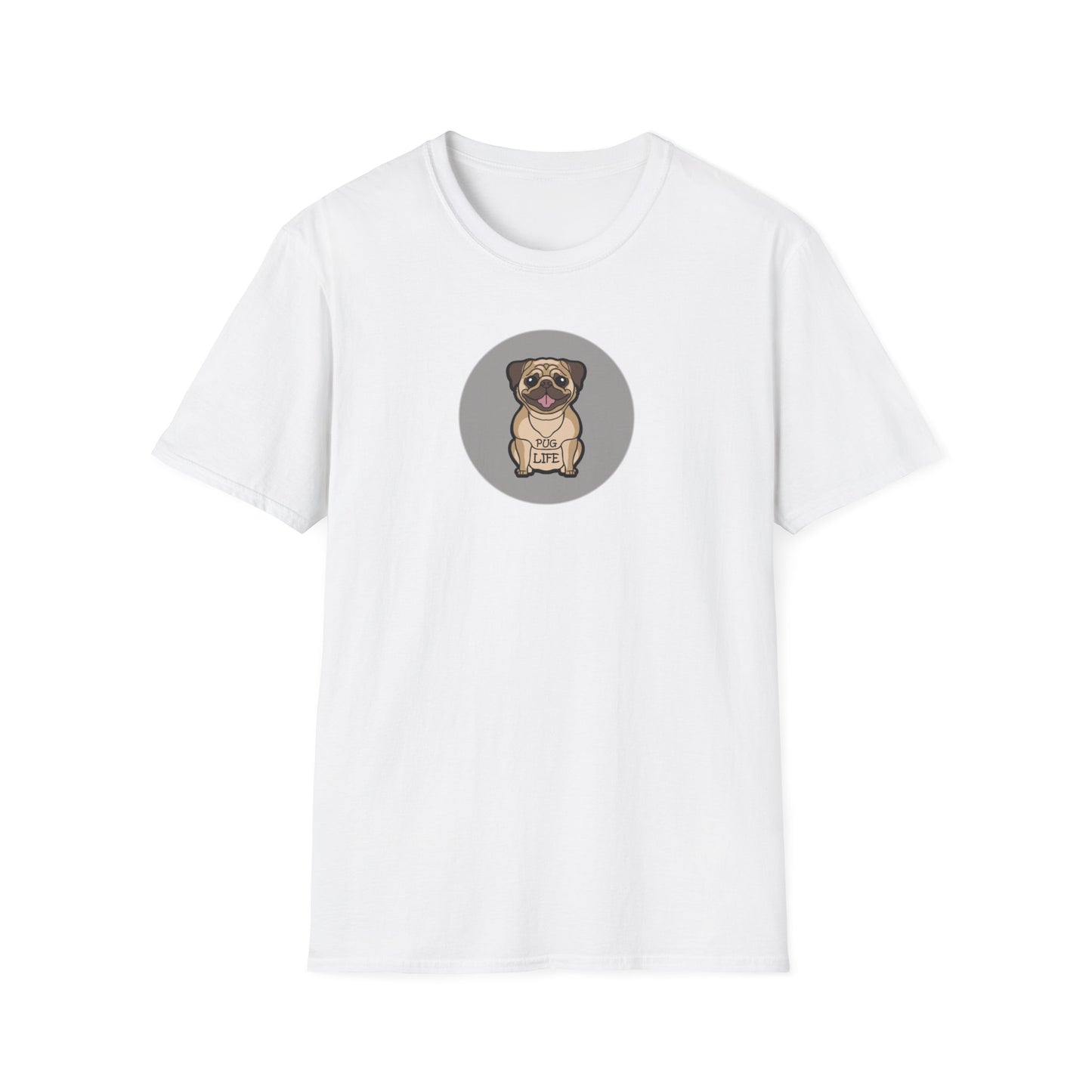 Pug Life (Grey) - Unisex Softstyle T-Shirt