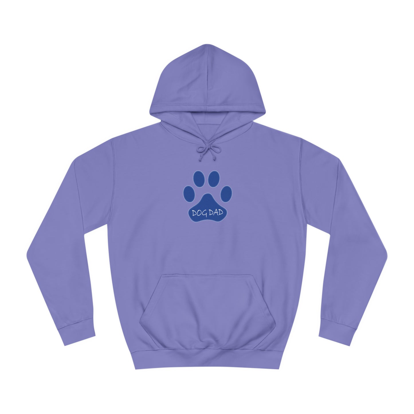 Dog Dad - Blue Paw - Mens College Hoodie