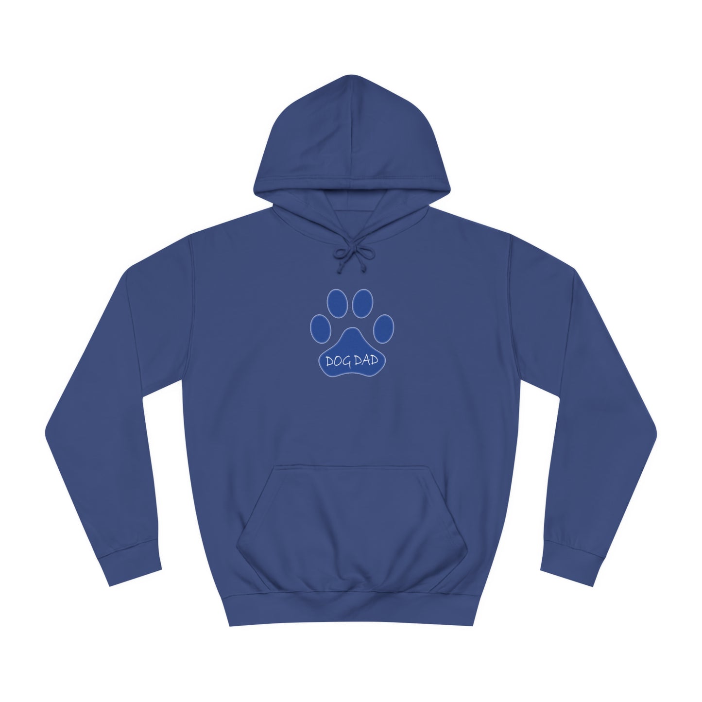 Dog Dad - Blue Paw - Mens College Hoodie