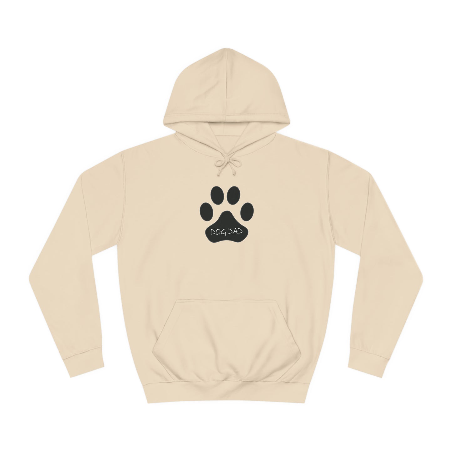 Dog Dad - Black Paw - Mens College Hoodie