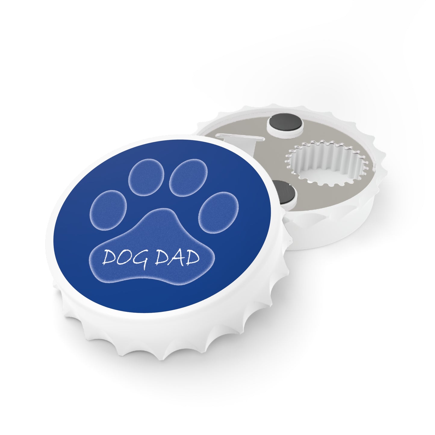 Dog Dad (Blue)  - Fridge Magnet & Bottle Opener