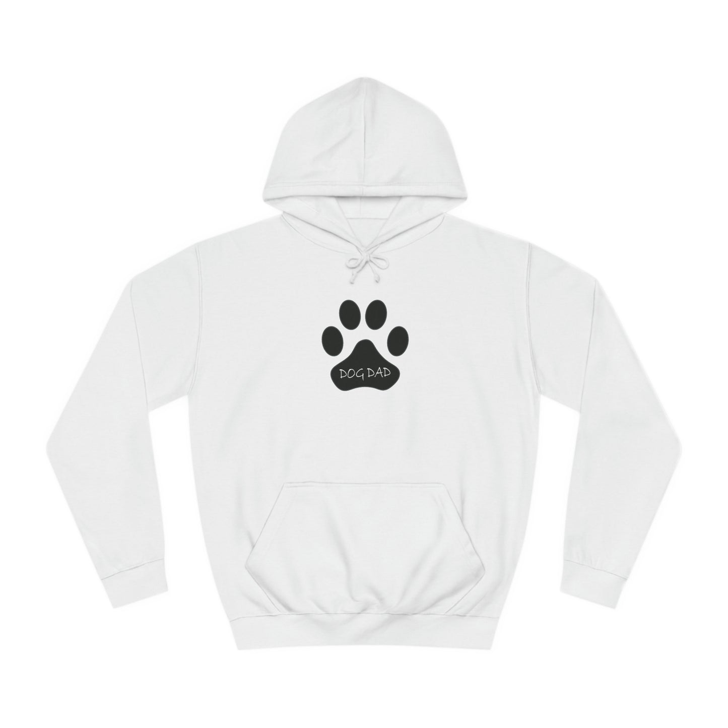 Dog Dad - Black Paw - Mens College Hoodie