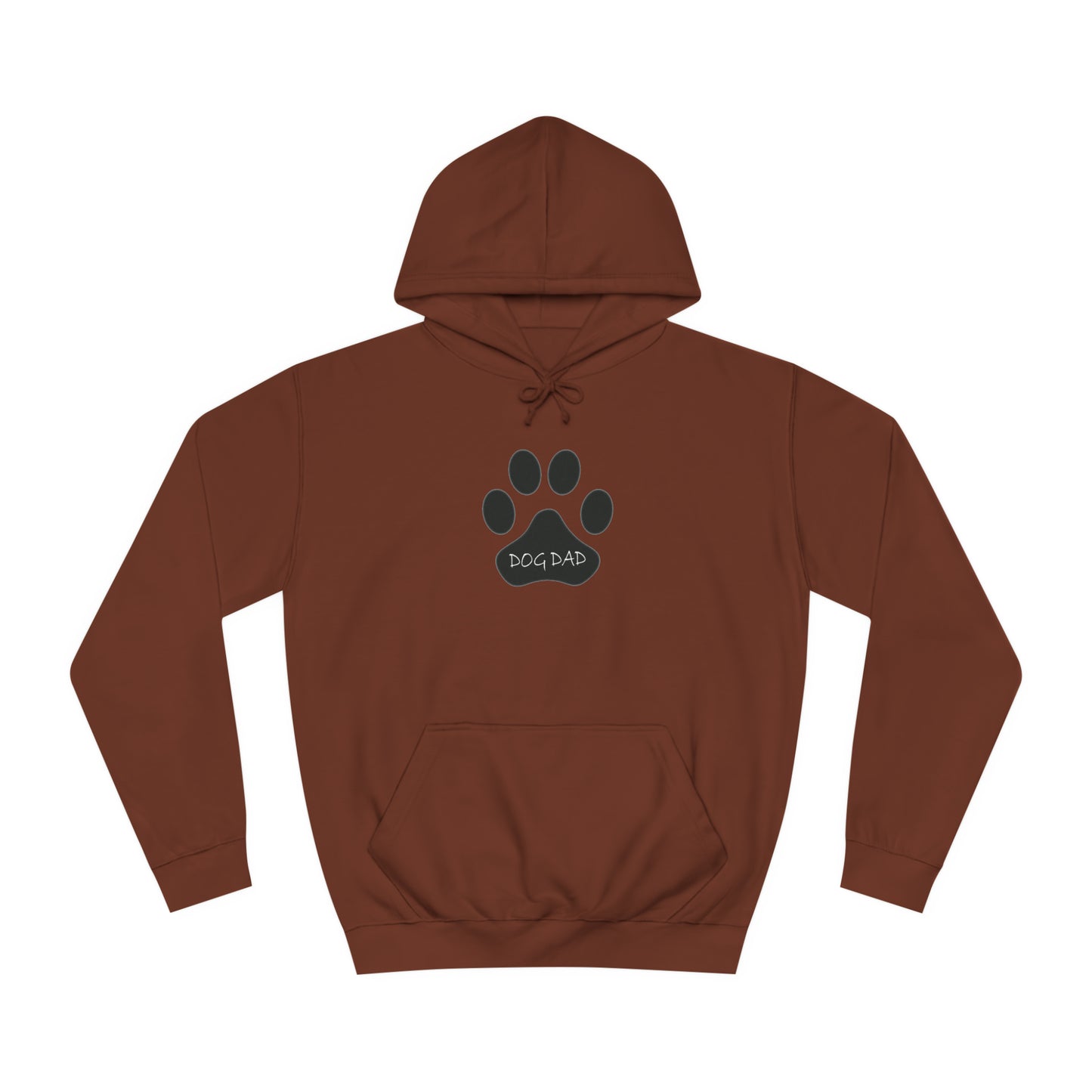 Dog Dad - Black Paw - Mens College Hoodie