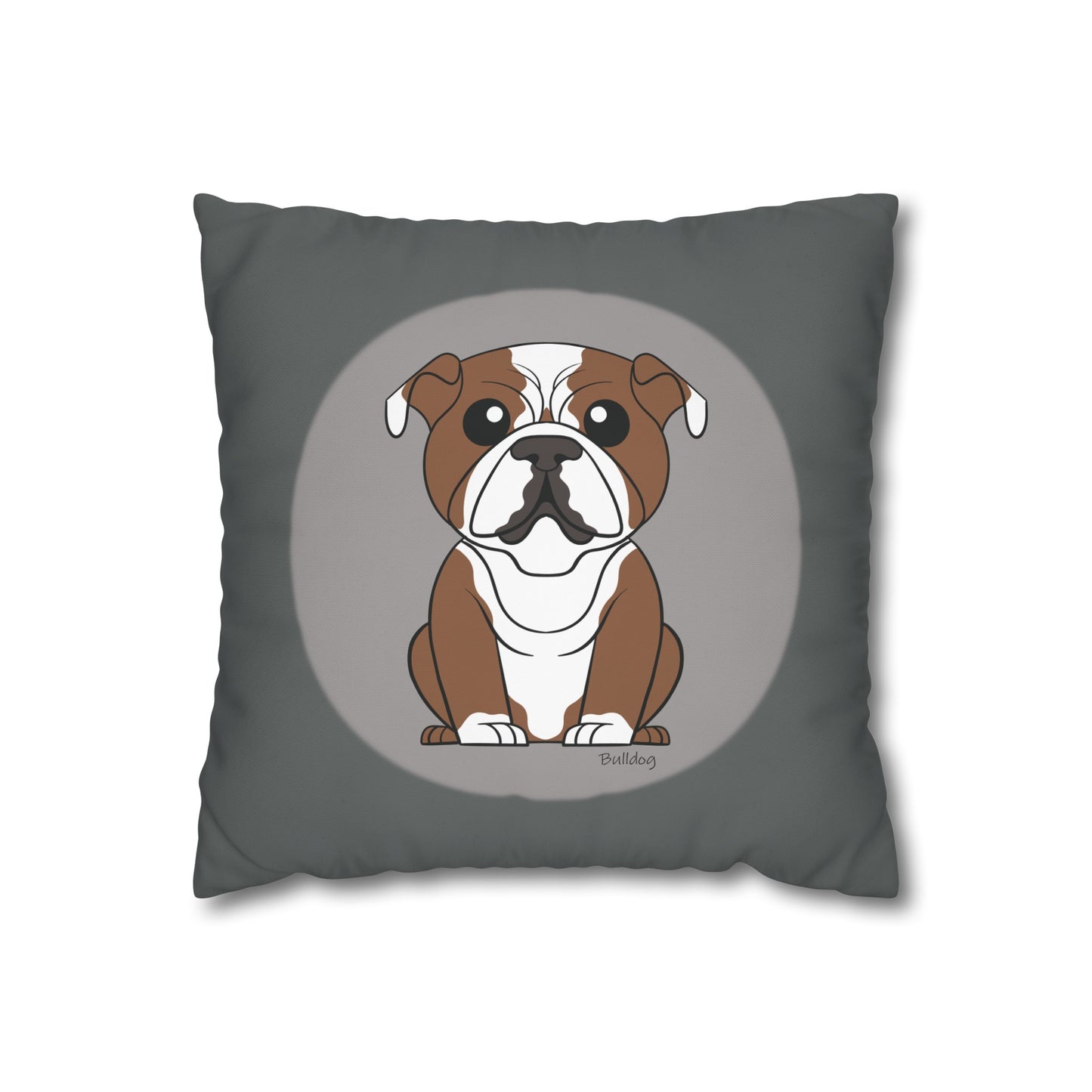 Bulldog - Square Poly Canvas Pillowcase