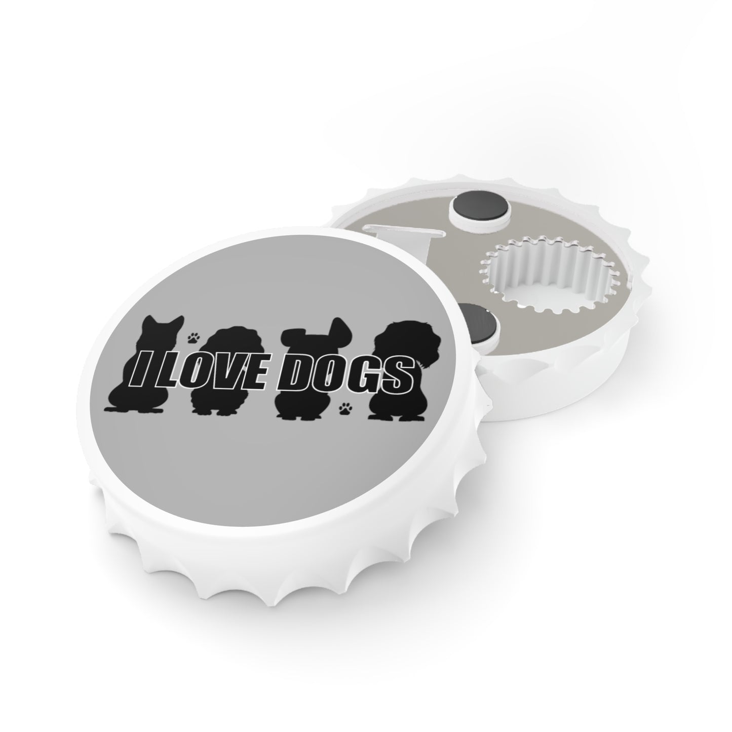 I Love Dogs  - Fridge Magnet & Bottle Opener