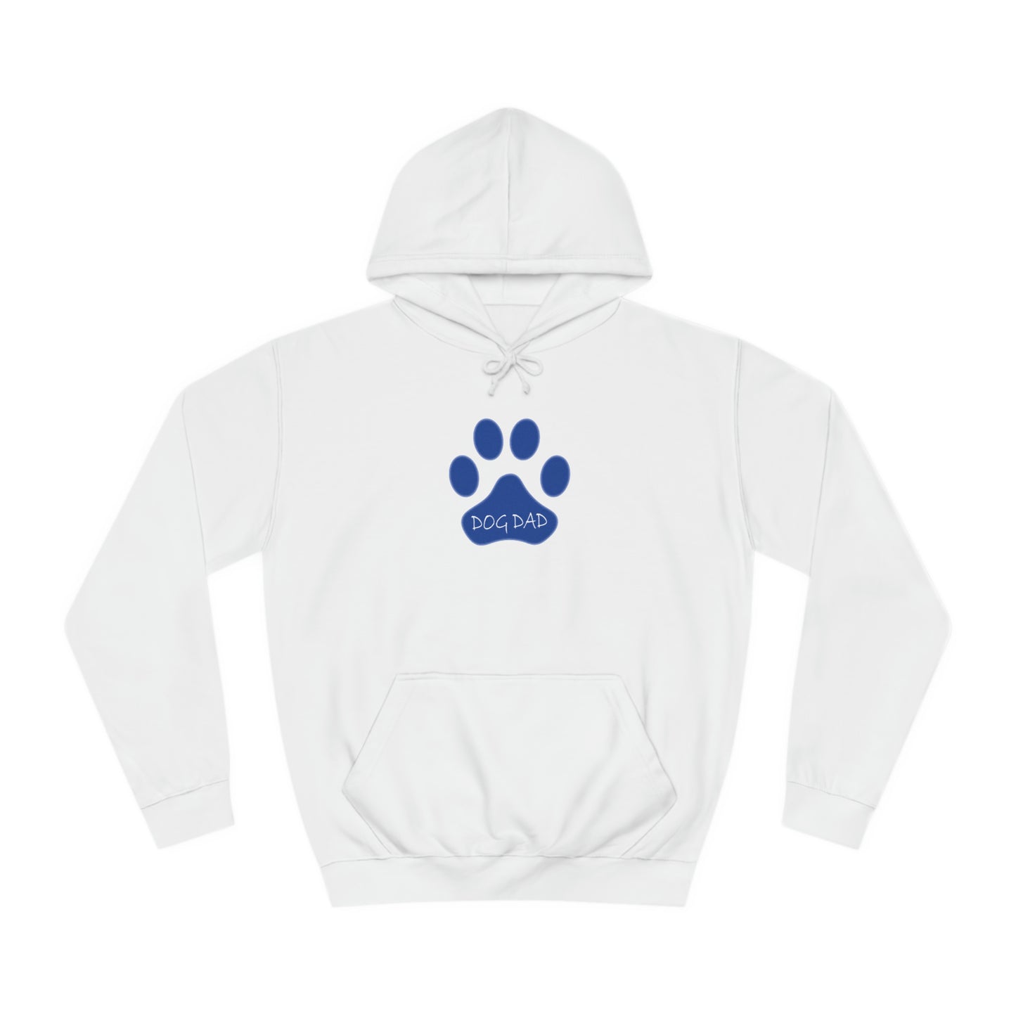 Dog Dad - Blue Paw - Mens College Hoodie