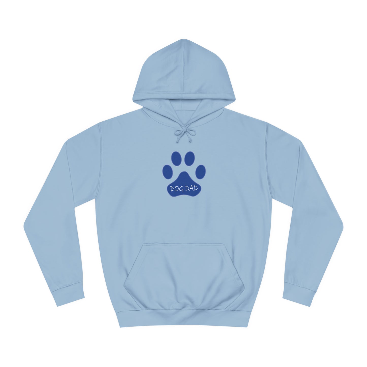 Dog Dad - Blue Paw - Mens College Hoodie