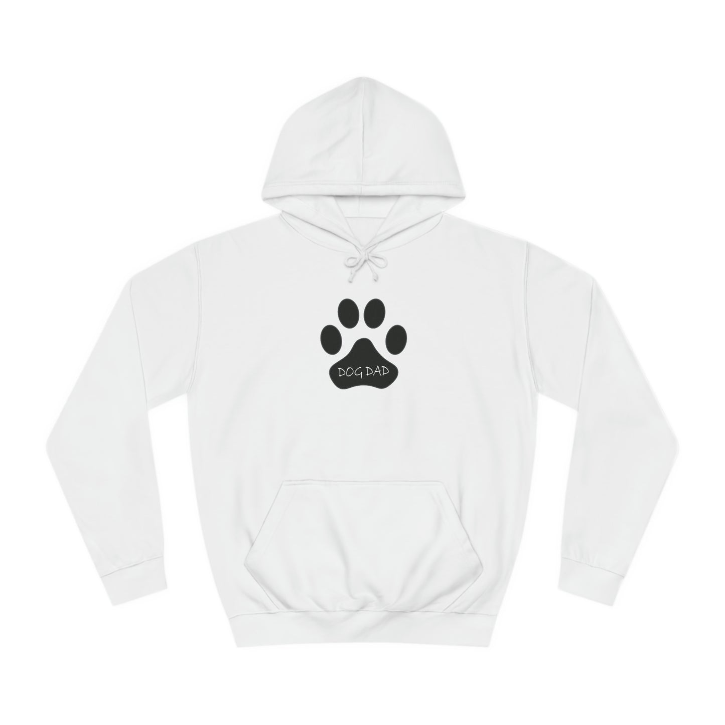 Dog Dad - Black Paw - Mens College Hoodie