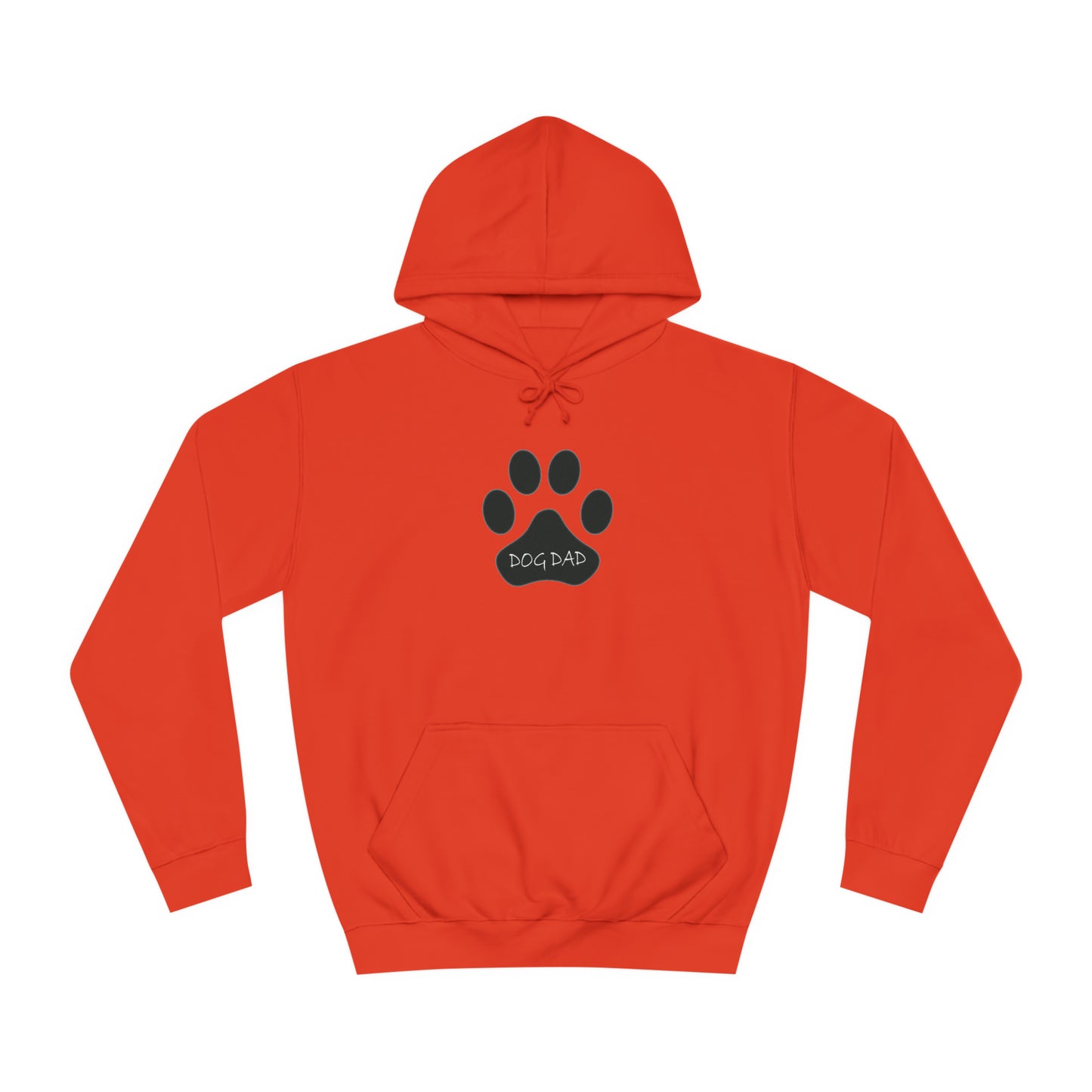 Dog Dad - Black Paw - Mens College Hoodie