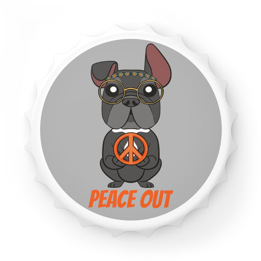 Frenchie (Peace) - Fridge Magnet & Bottle Opener