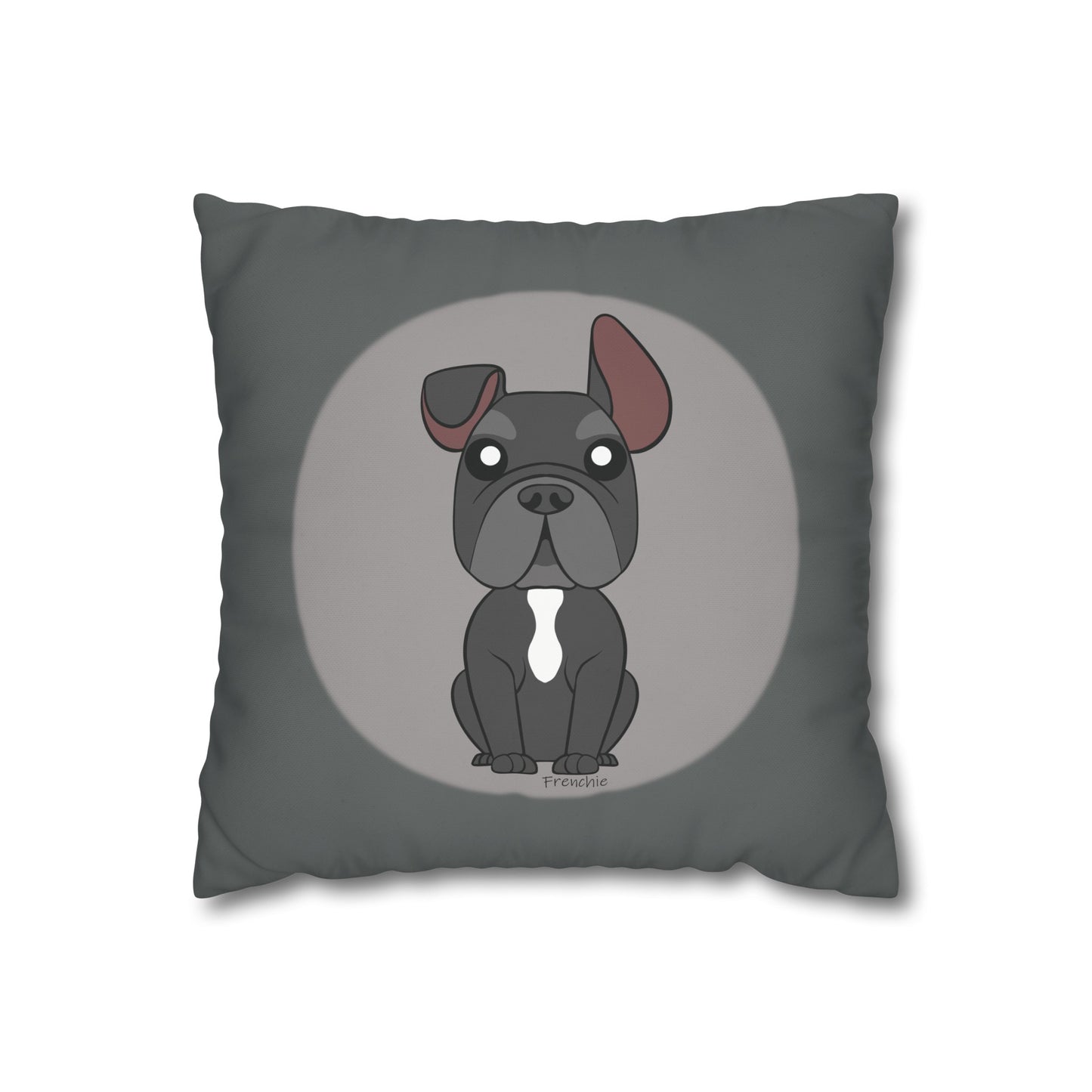 Frenchie - Square Poly Canvas Pillowcase