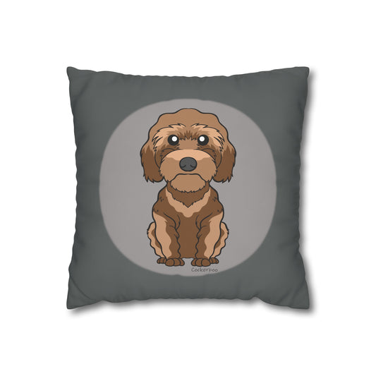 Cockerpoo - Square Poly Canvas Pillowcase