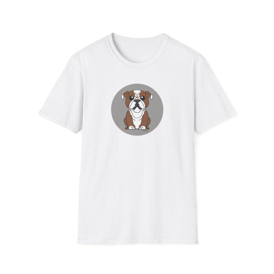 Bulldog (Grey) - Unisex Softstyle T-Shirt