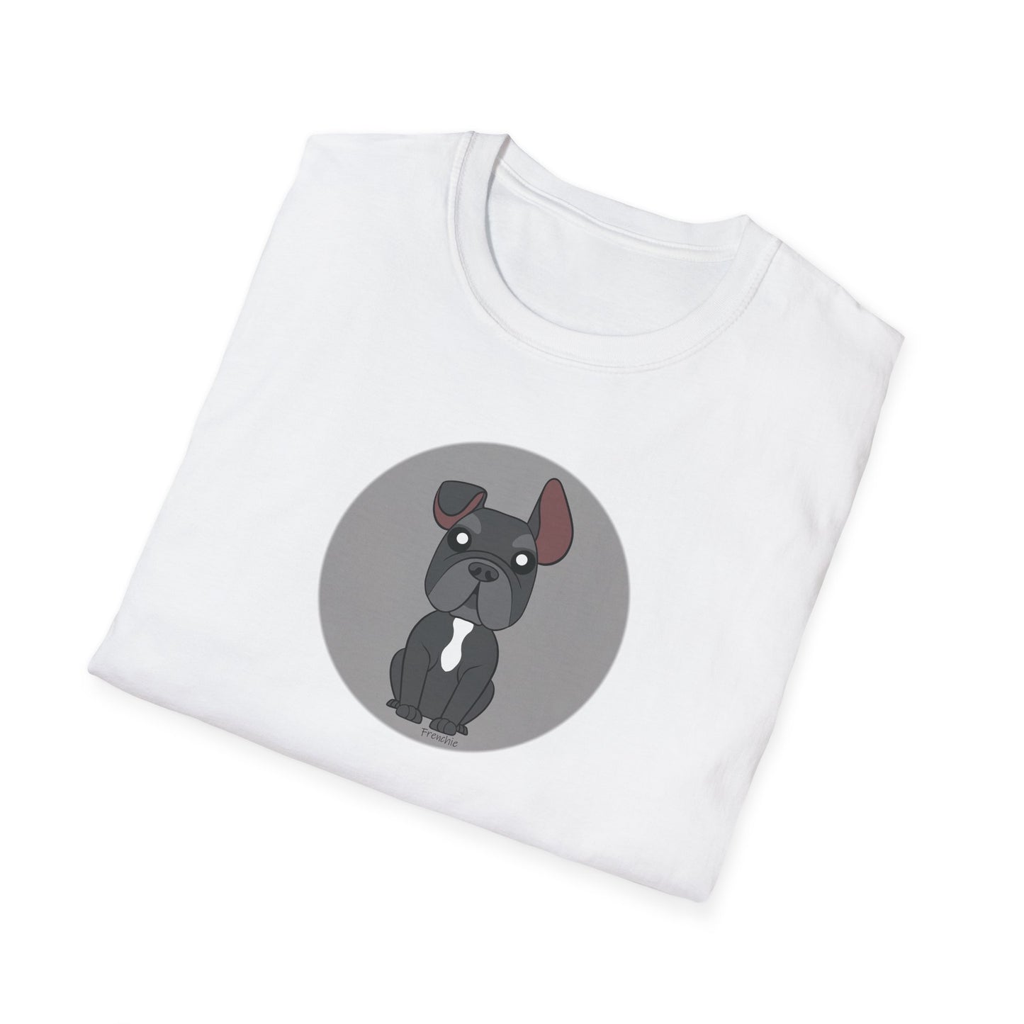 French Bulldog (Grey) - Unisex Softstyle T-Shirt