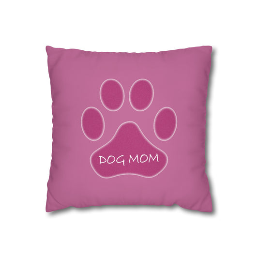 Dog Mom - Square Poly Canvas Pillowcase